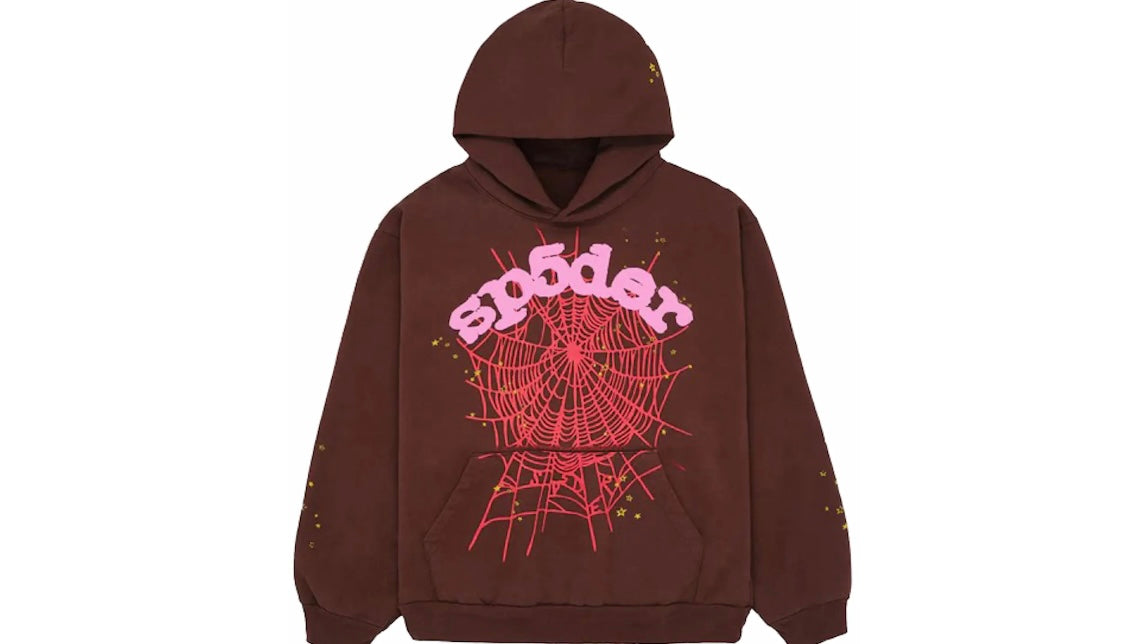 SP5DER WORLDWIDE WEB HOODIE ‘BROWN’