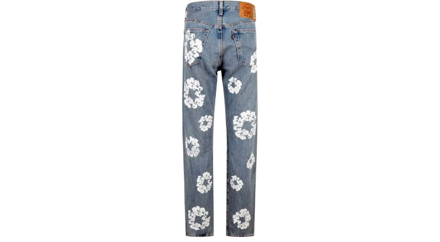 DENIM TEARS x LEVIS COTTON WREATH JEAN ‘LIGHT WASH BLUE’