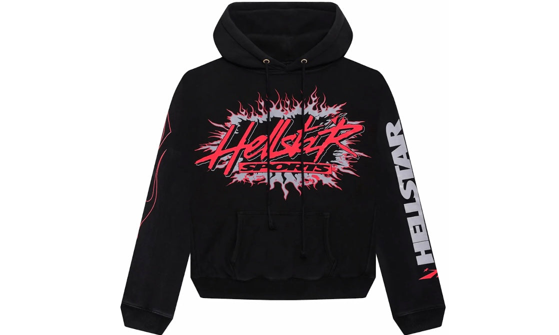 HELLSTAR SPORTS FUTURE FLAME HOODIE ‘BLACK’