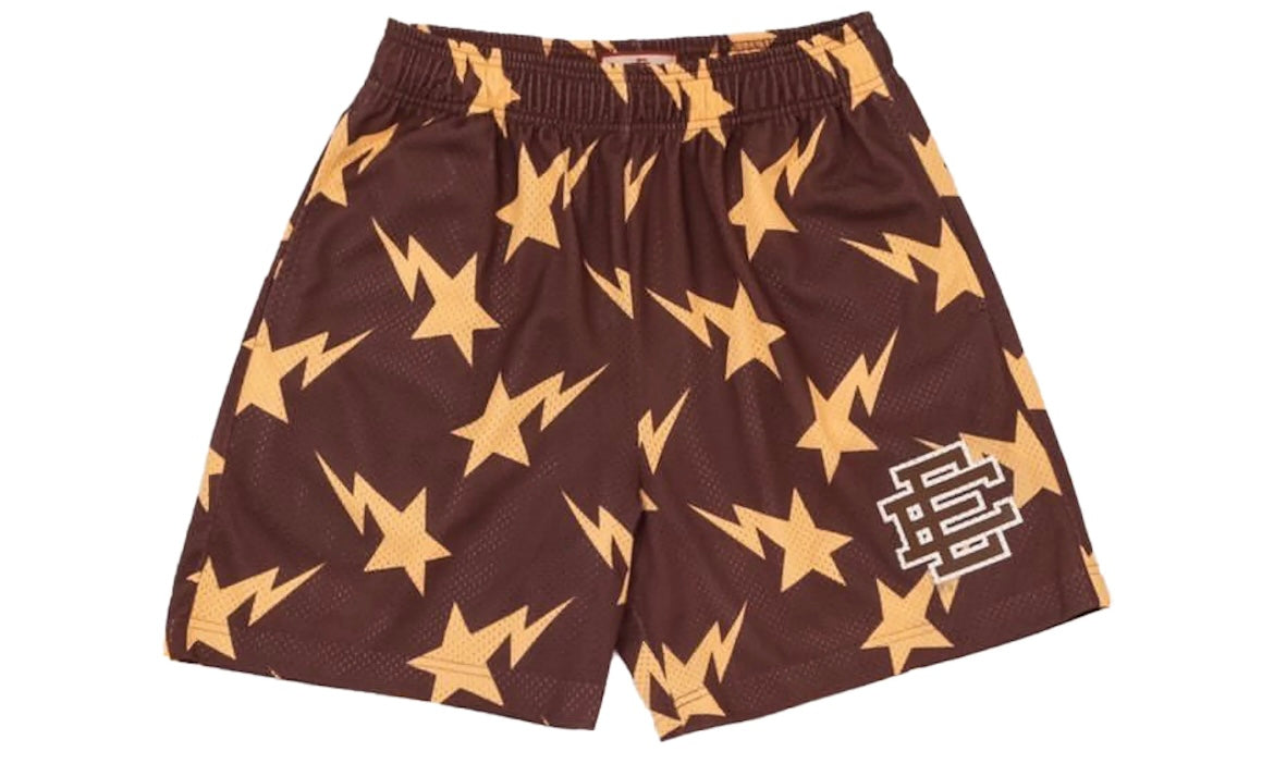 ERIC EMANUEL x BAPE MIAMI BASIC SHORT ‘BROWN / YELLOW’
