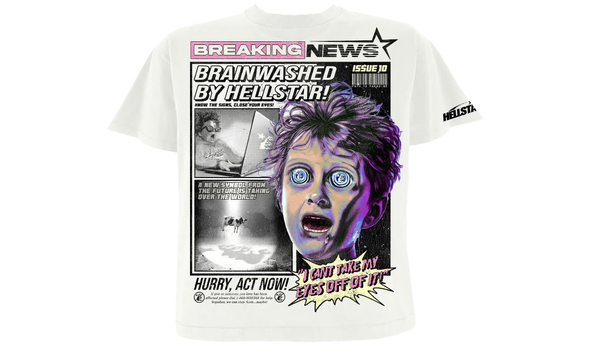 HELLSTAR BREAKING NEWS TEE ‘WHITE’