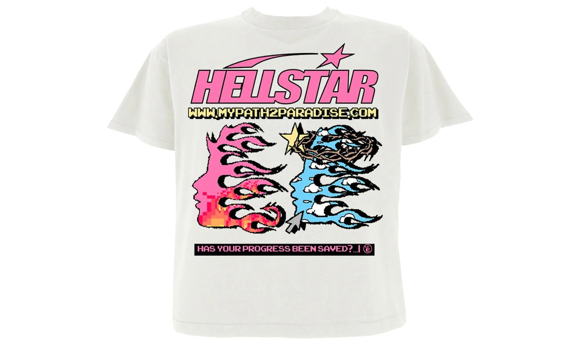 HELLSTAR PIXEL TEE ‘WHITE’