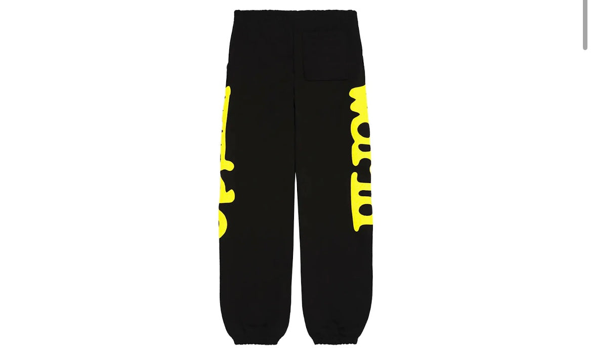 SP5DER WORLDWIDE BELUGA SWEATPANTS ‘BLACK/ONYX’