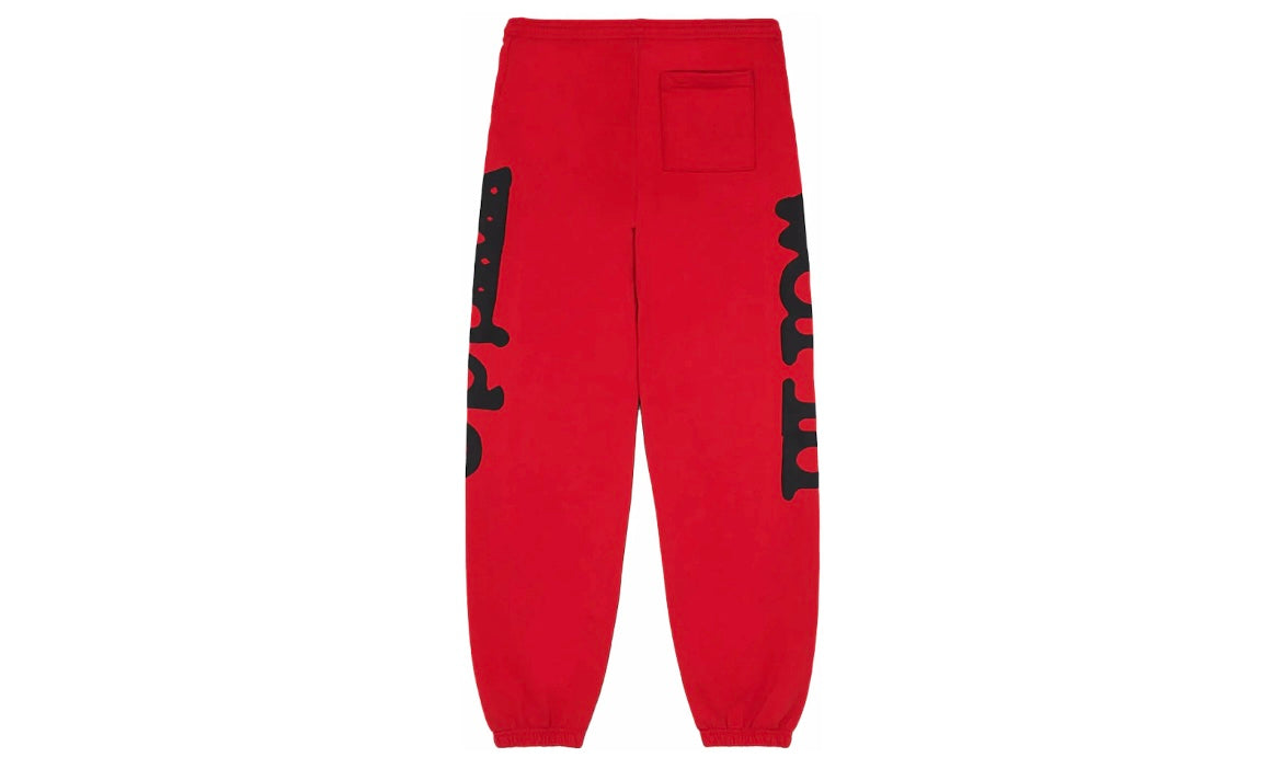 SP5DER WORLDWIDE BELUGA SWEATPANTS ‘RED’