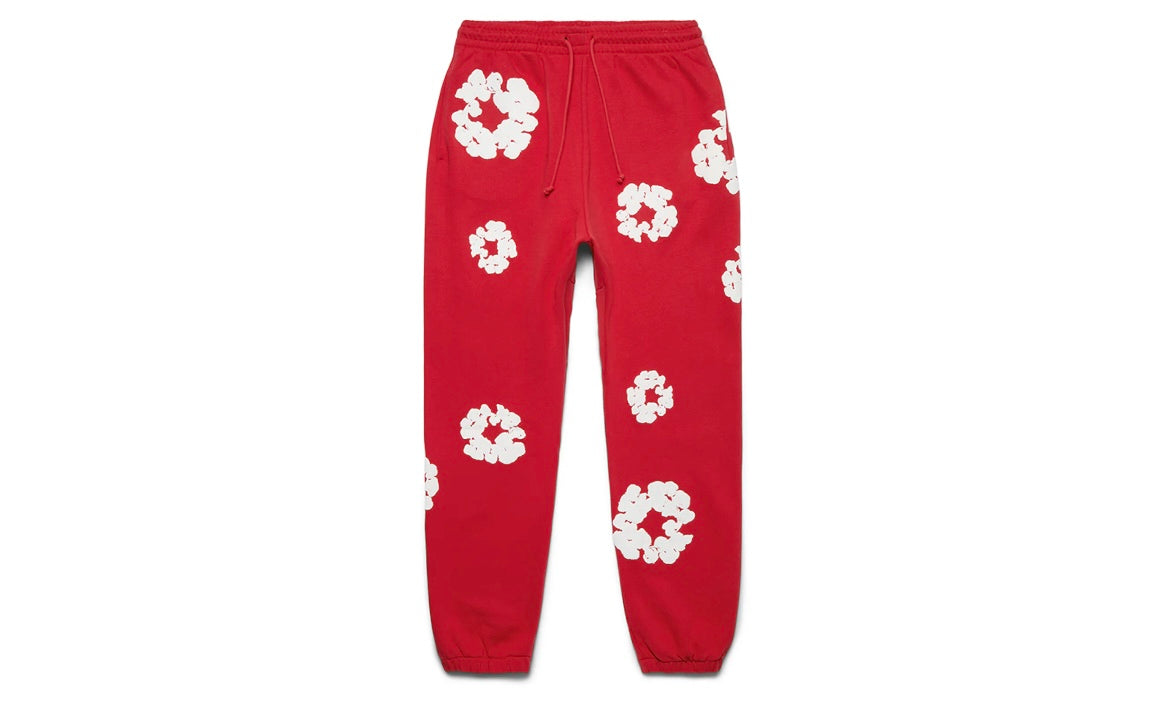 DENIM TEARS THE COTTON WREATH SWEATPANTS ‘RED’