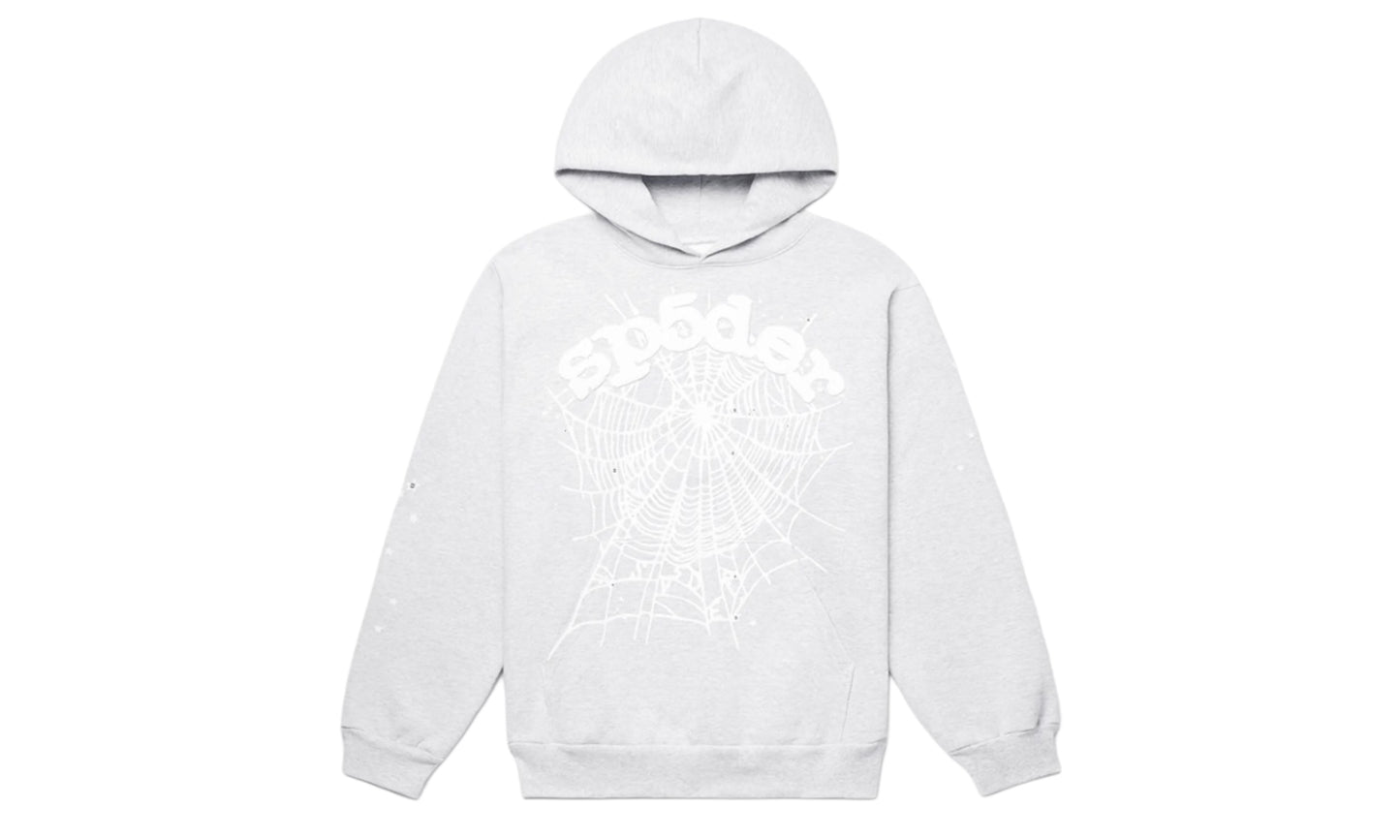 SP5DER WORLDWIDE OG WEB HOODIE ‘HEATHER GREY’