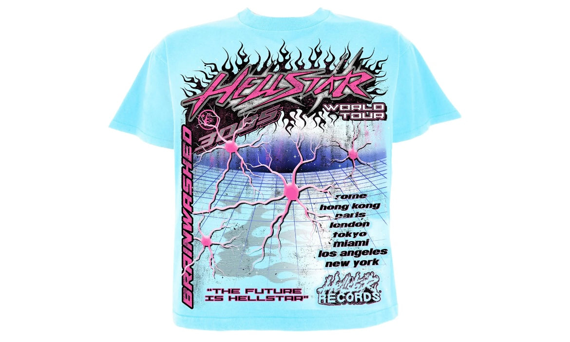 HELLSTAR NEURON TOUR TEE ‘LIGHT BLUE’