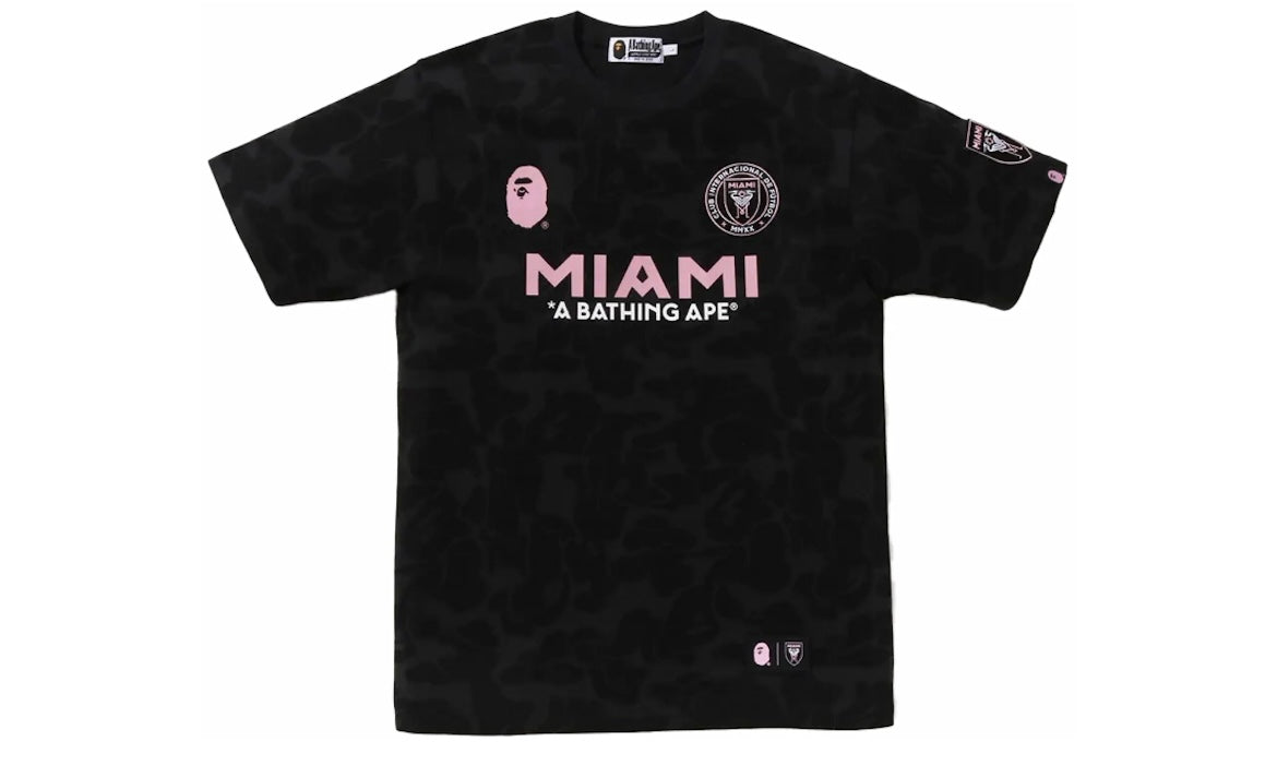 BAPE X INTER MIAMI CF CAMO TEE ‘BLACK’
