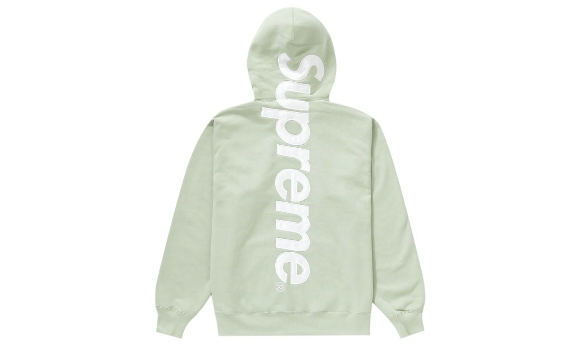 SUPREME SATIN APPLIQUÉ HOODED SWEATER ‘MINT GREEN’