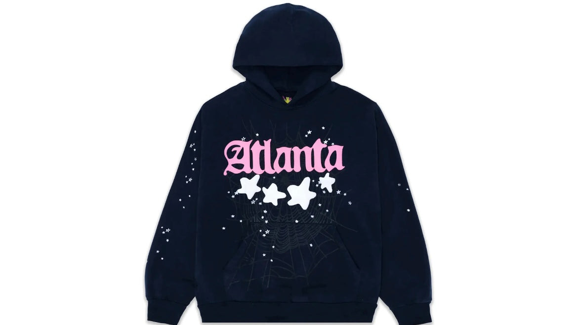 SP5DER WORLDWIDE ATLANTA HOODIE ‘NAVY BLUE’