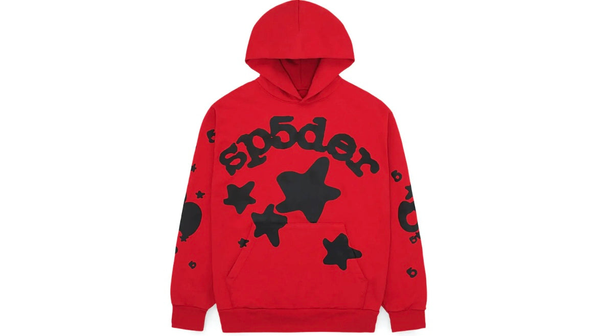 SP5DER WORLDWIDE BELUGA HOODIE ‘RED’
