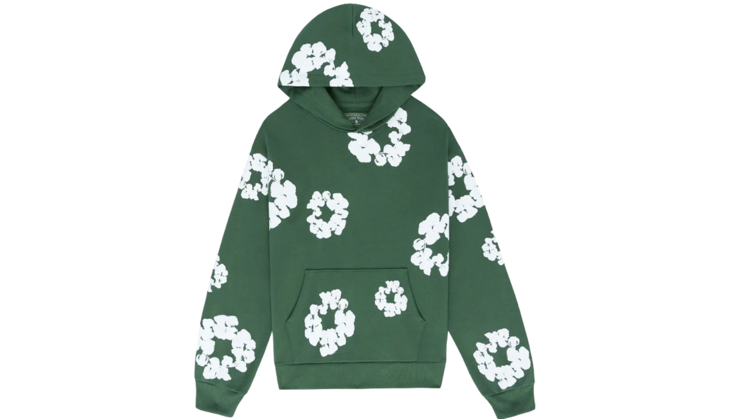 DENIM TEARS THE COTTON WREATH HOODIE ‘GREEN’