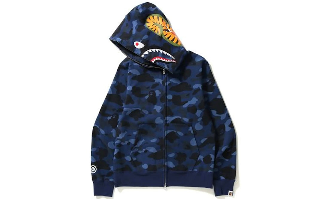 BAPE COLOR CAMO SHARK FULL ZIP HOODIE ‘BLUE’