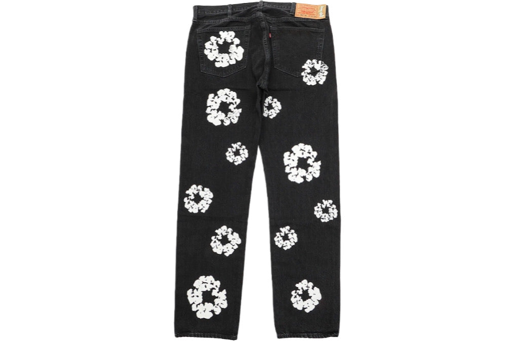 DENIM TEARS x LEVIS COTTON WREATH JEANS ‘BLACK’