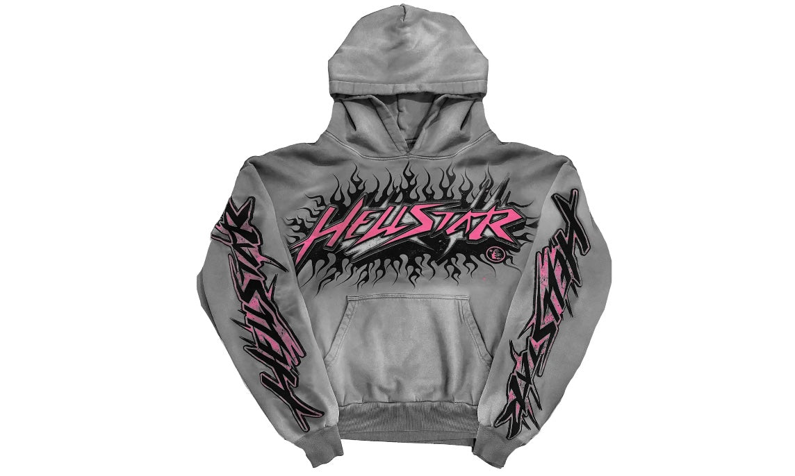 HELLSTAR FUTURE FLAME HOODIE ‘GREY’