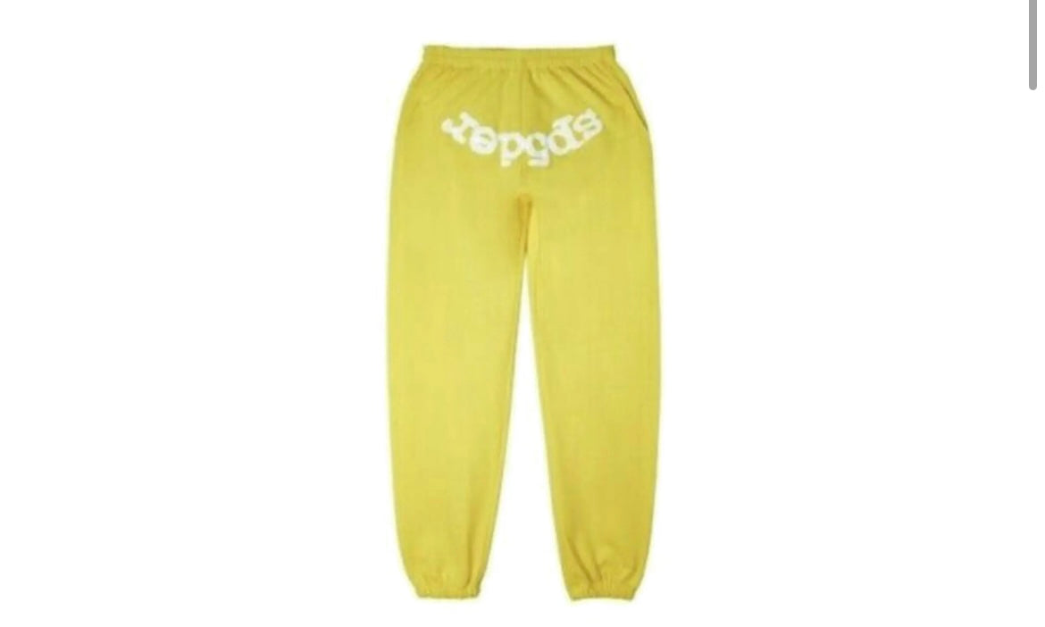SP5DER WORLDWIDE WEBSUIT SWEATPANTS ‘YELLOW’