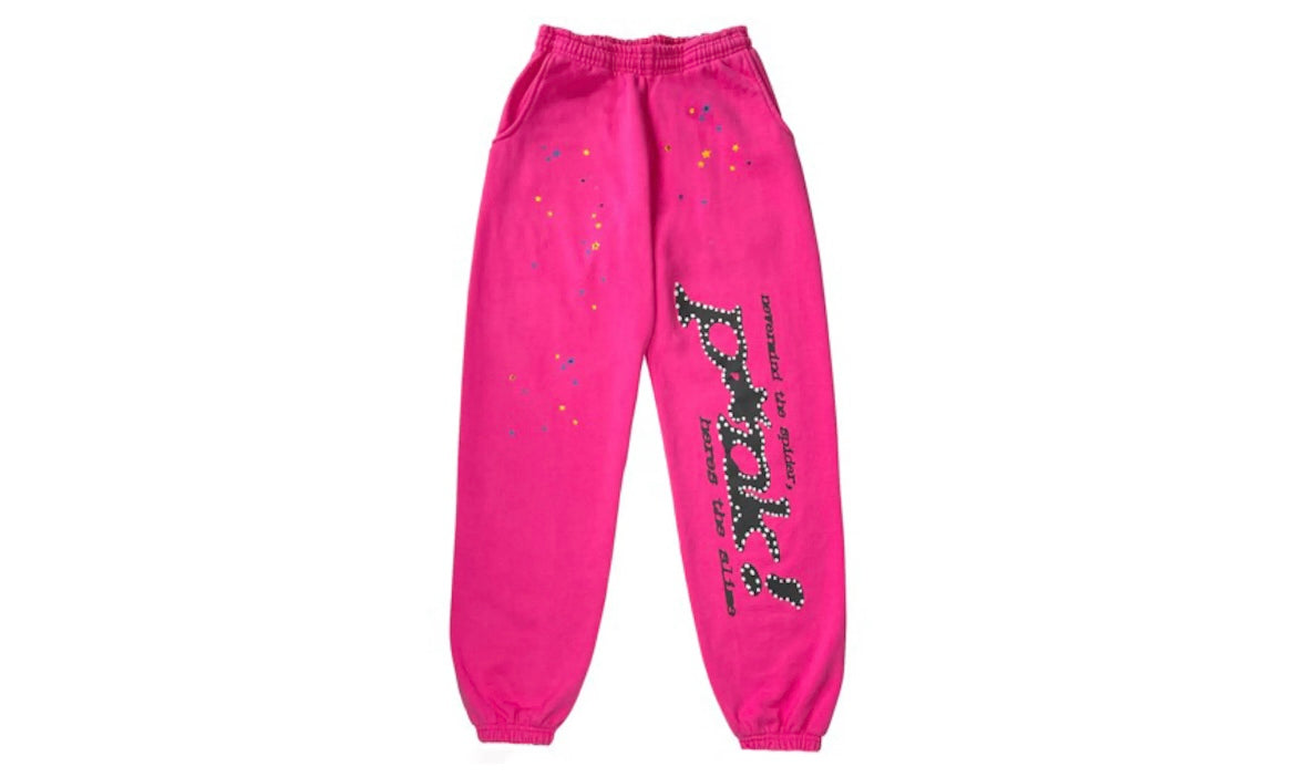 SP5DER WORLDWIDE P*NK SWEATPANTS ‘PINK’