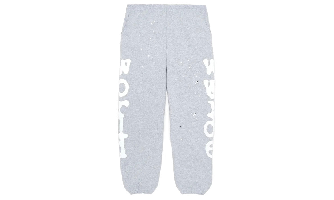 SP5DER WORLDWIDE BELUGA SWEATPANTS ‘HEATHER GREY’