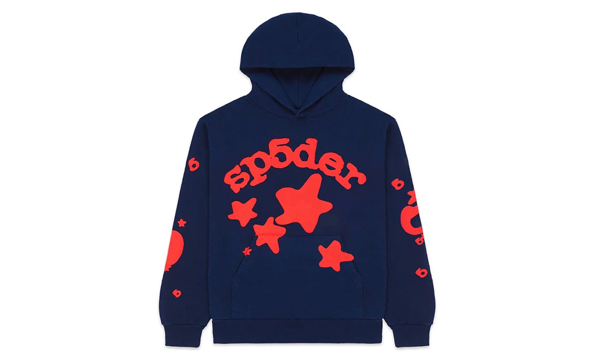 SP5DER WORLDWIDE BELUGA HOODIE ‘NAVY’