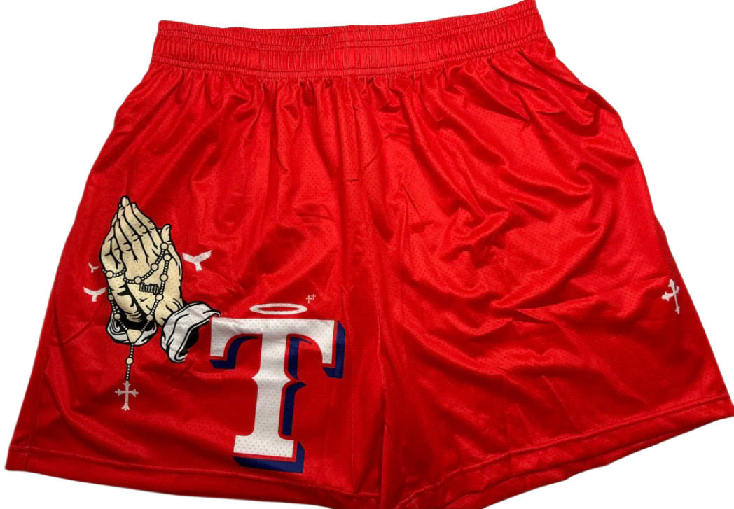CUSTOM TEXAS RANGERS SHORTS