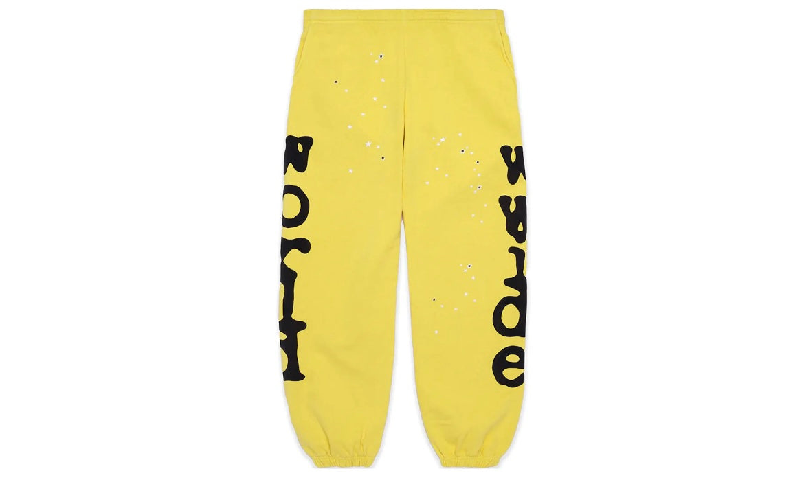 SP5DER WORLDWIDE BELUGA SWEATPANTS ‘GOLD’