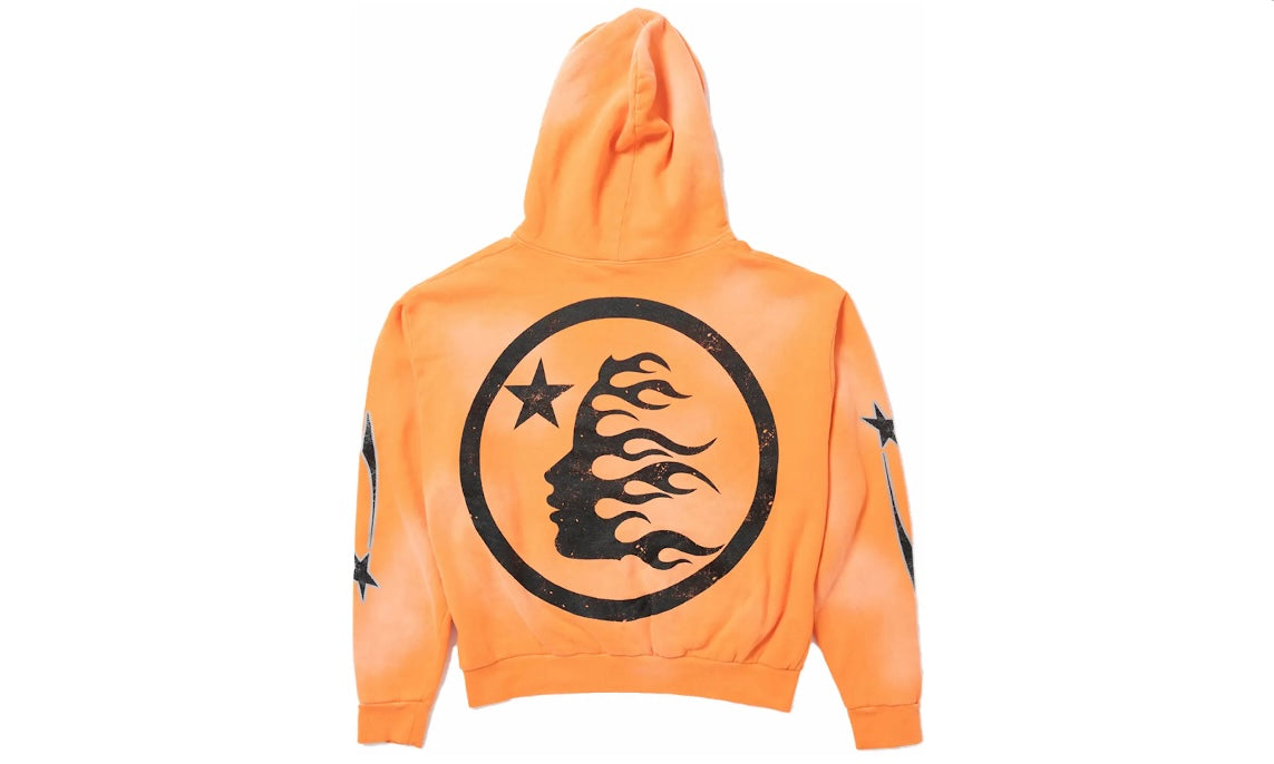 HELLSTAR FIRE ORANGE HOODIE ‘ORANGE DYE’