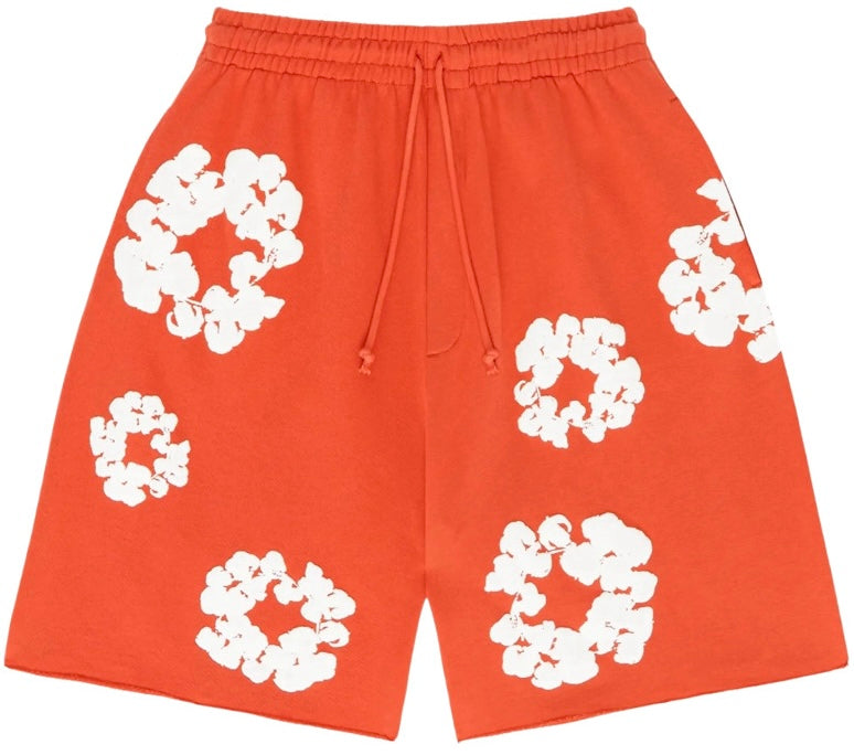 DENIM TEARS THE COTTON WREATH SHORTS ‘ORANGE’