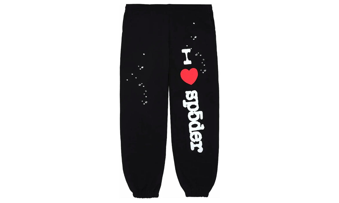 SP5DER WORLDWIDE I HEART SP5 SOUVENIR SWEATPANTS ‘BLACK’