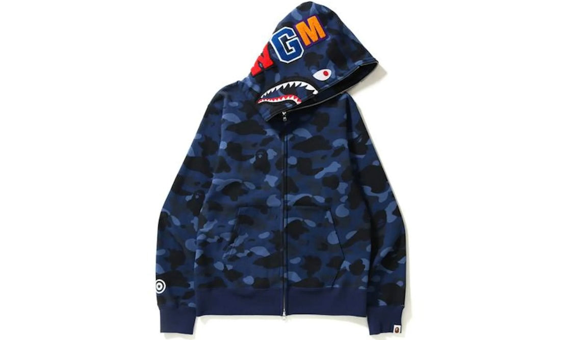 BAPE COLOR CAMO SHARK FULL ZIP HOODIE ‘BLUE’