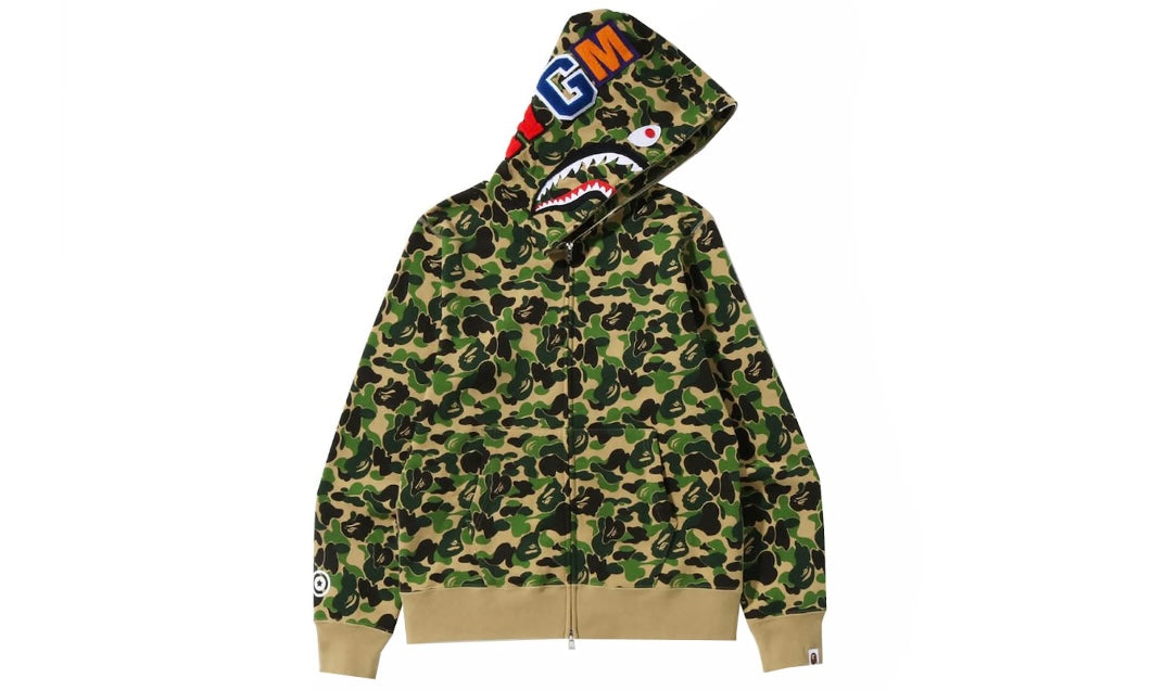 BAPE ABC CAMO SHARK FULL ZIP HOODIE ‘GREEN’