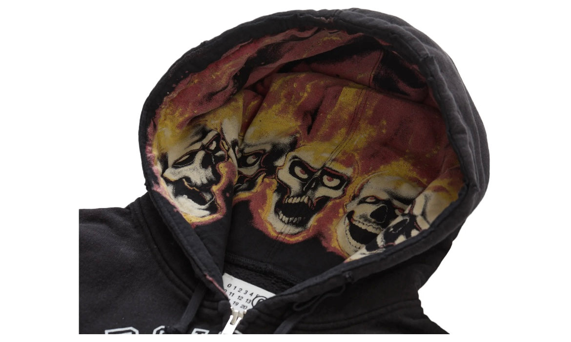 SUPREME MM6 MAISON MARGIELA ZIP UP HOODIE SWEATSHIRT ‘BLACK’