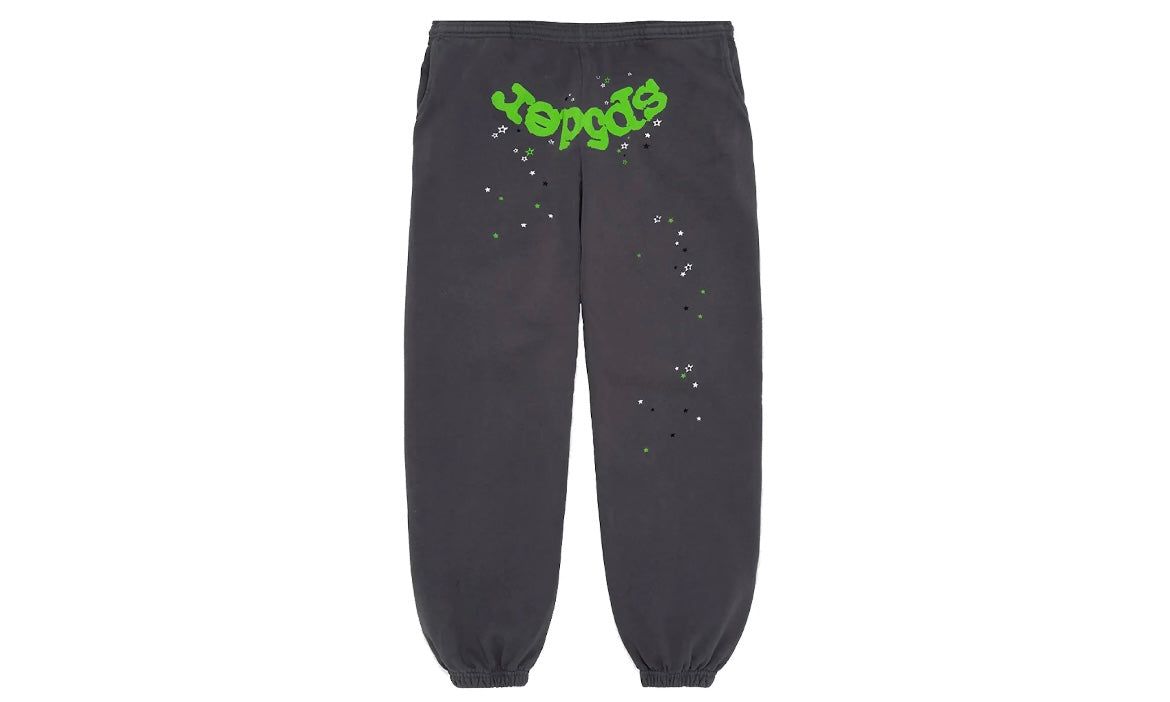 SP5DER WORLDWIDE WAIT WEB SWEATPANTS ‘SLATE GREY’