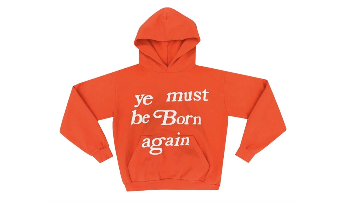 CACTUS PLANT FLEA MARKET BORN AGAIN HOODED SWEATER ‘ORANGE’