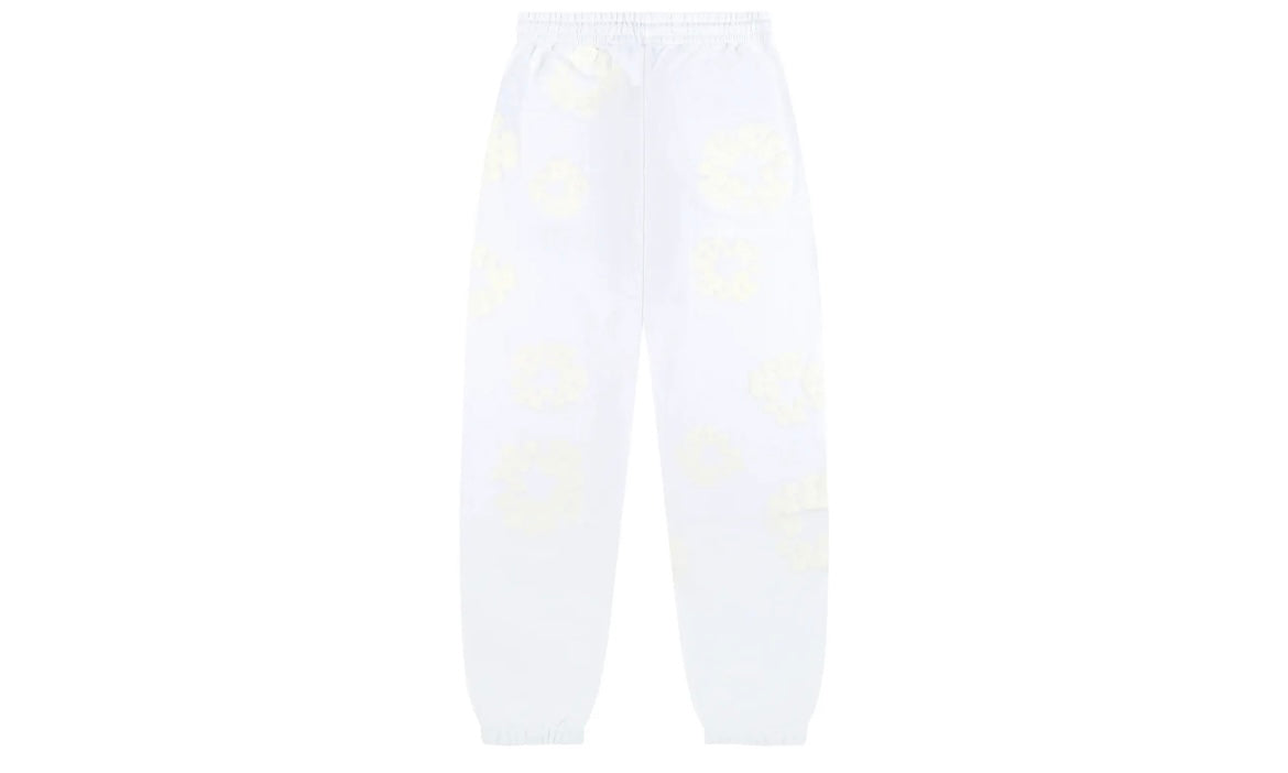 DENIM TEARS THE COTTON WREATH SWEATPANTS ‘WHITE MONOCHROME’
