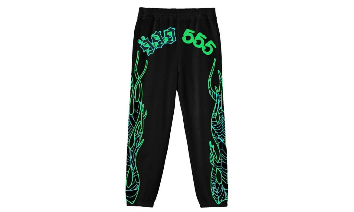 SP5DER X JUICE WORLD SWEATPANTS ‘BLACK’