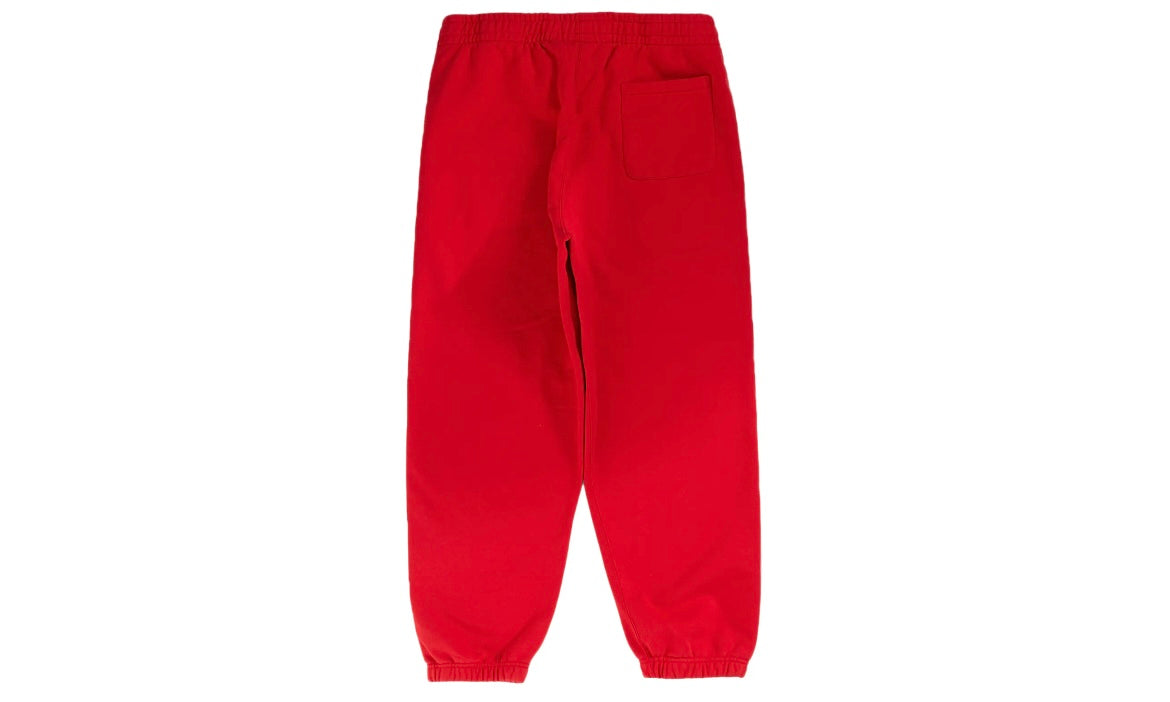 SUPREME SATIN APPLIQUÉ SWEATPANTS ‘RED’