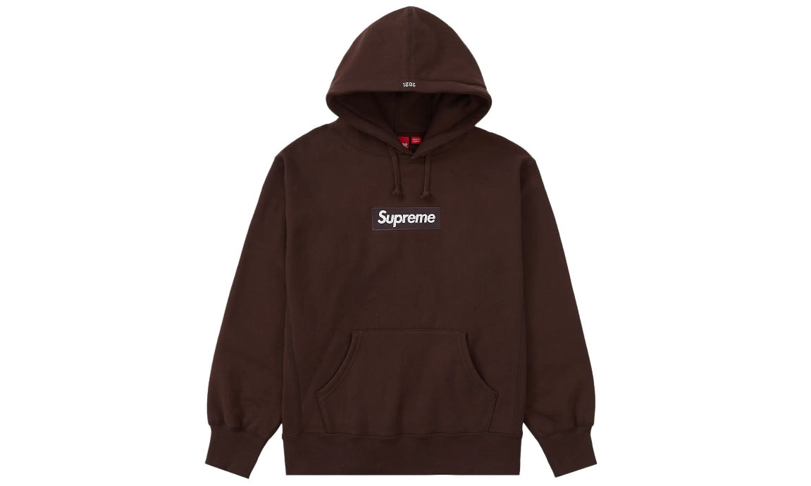 SUPREME BOX LOGO HOODED SWEATER ‘DARK BROWN’