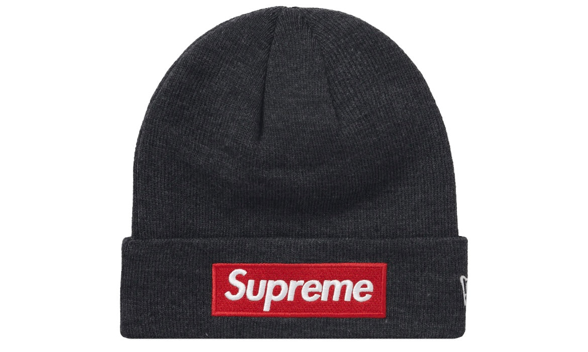 SUPREME NEW ERA BOX LOGO BEANIE ‘CHARCOAL’