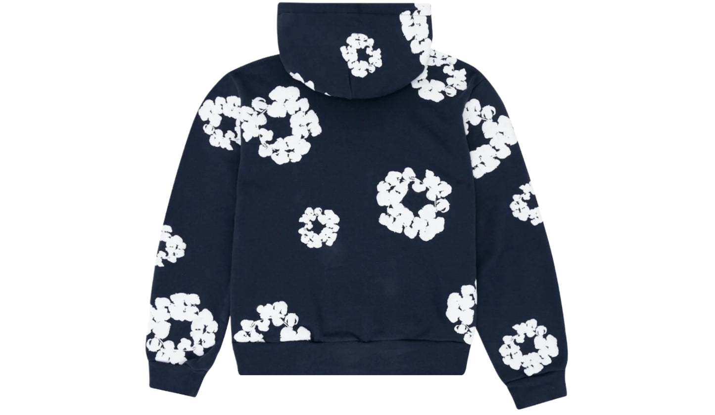 DENIM TEARS THE COTTON WREATH HOODIE ‘NAVY BLUE’