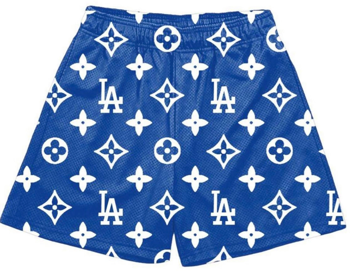 BRAVEST STUDIOS ‘LV | LA DODGERS MESH SHORTS