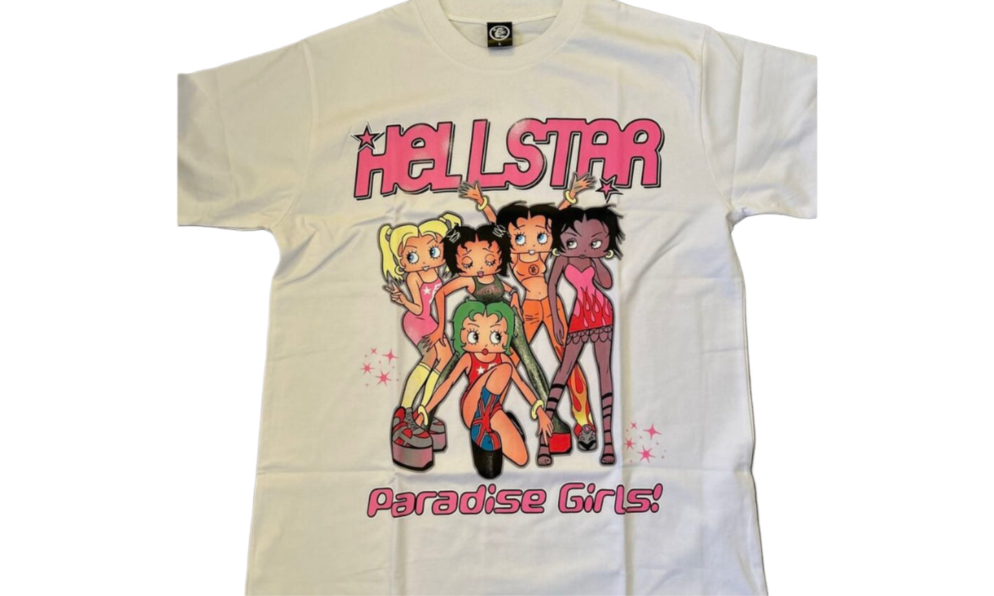 HELLSTAR PARADISE GIRLS T-SHIRT ‘WHITE’