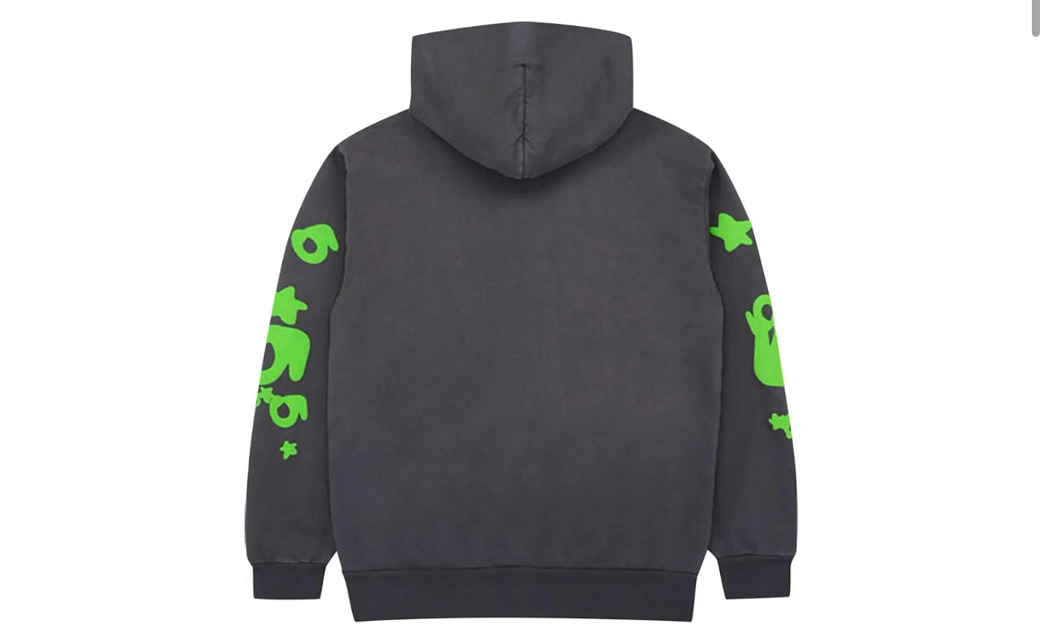 SP5DER WORLDWIDE BELUGA HOODIE ‘SLATE GREY’