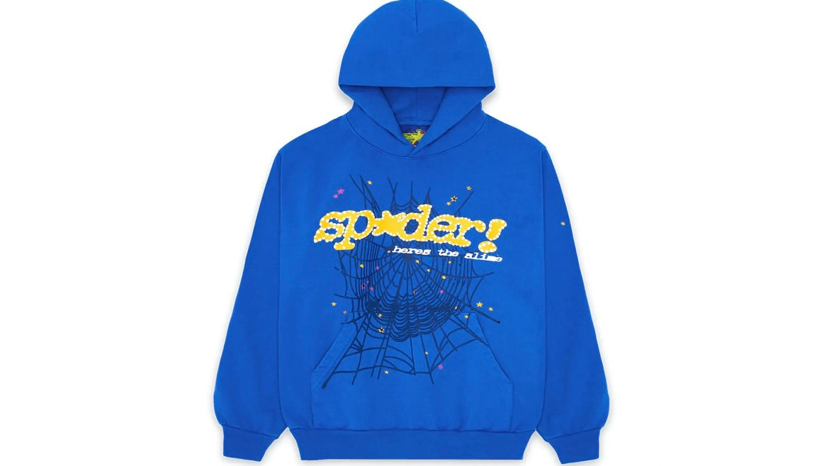 SP5DER WORLDWIDE TC HOODIE ‘BLUE’
