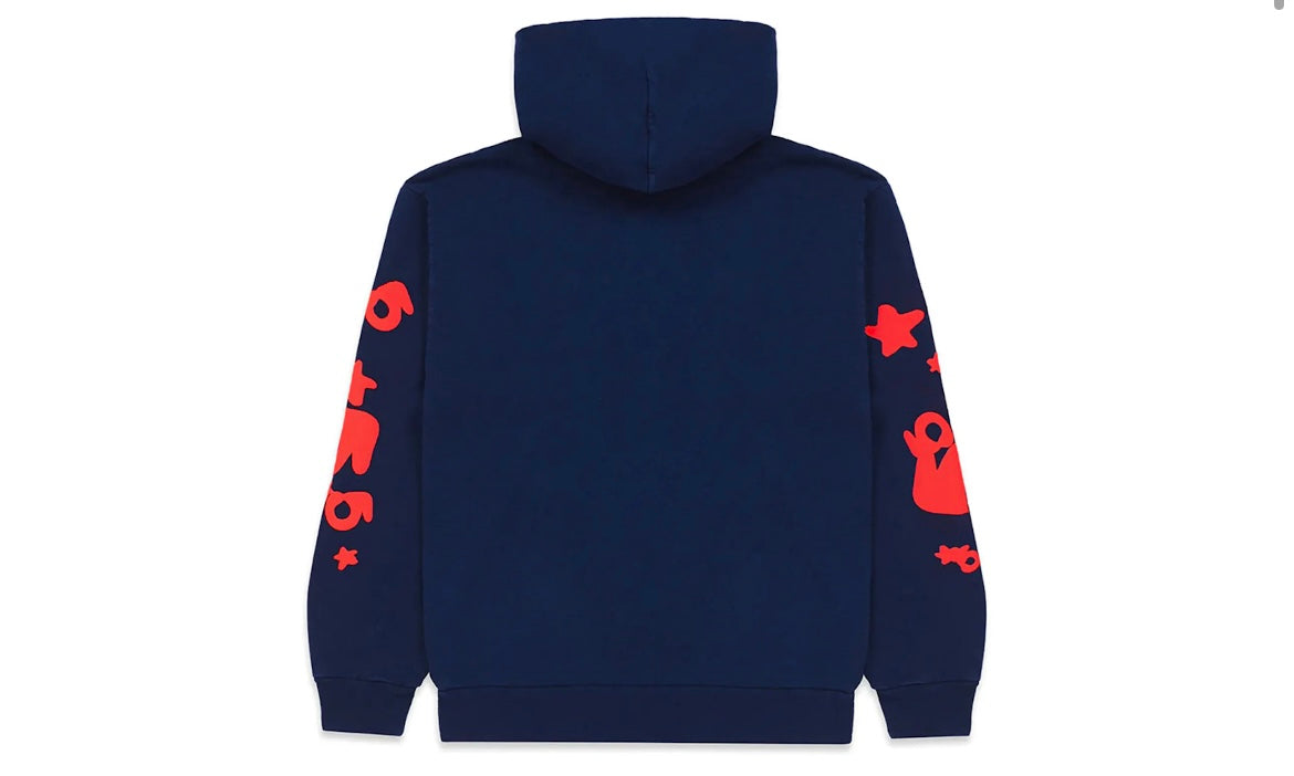 SP5DER WORLDWIDE BELUGA HOODIE ‘NAVY’