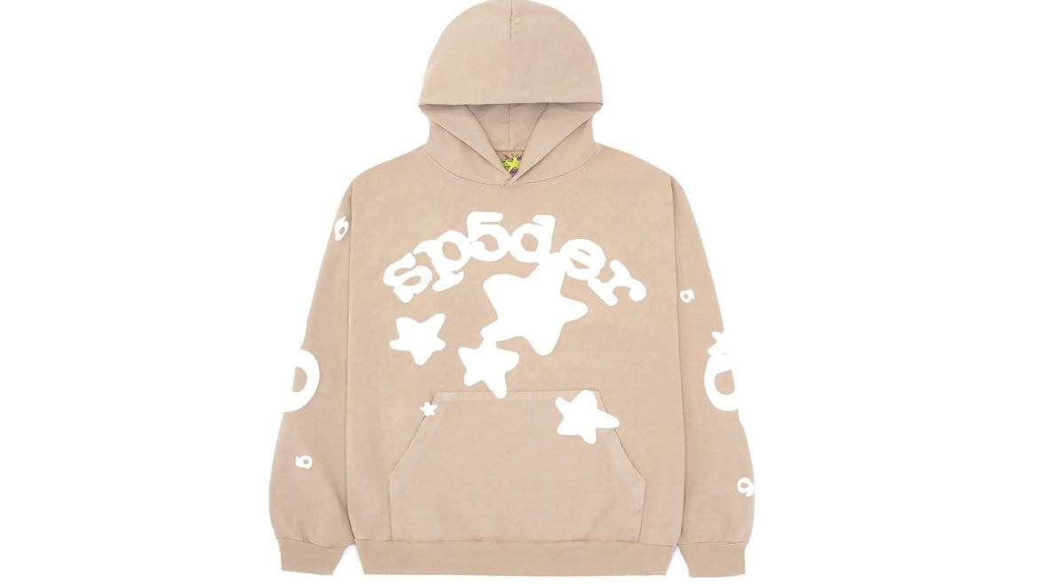 SP5DER WORLDWIDE BELUGA HOODIE ‘SAND’