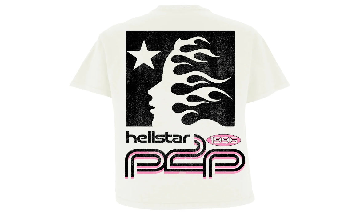 HELLSTAR SPORT LOGO TEE ‘WHITE/PINK’