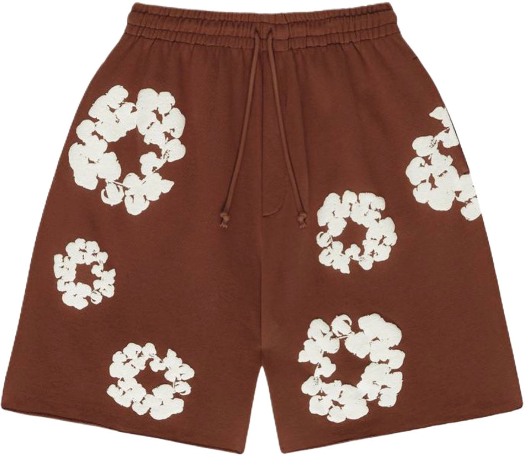 DENIM TEARS THE COTTON WREATH SHORTS ‘BROWN’