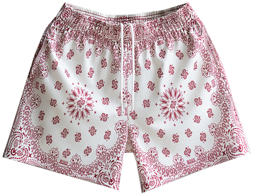 BRAVEST STUDIOS PAISLEY MESH SHORTS