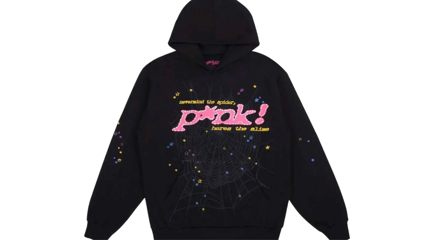 SP5DER WORLDWIDE P*NK HOODIE ‘BLACK’