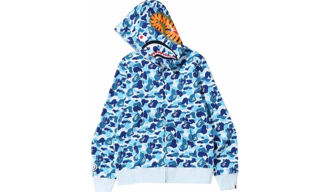 BAPE ABC CAMO SHARK FULL ZIP HOODIE ‘BLUE’